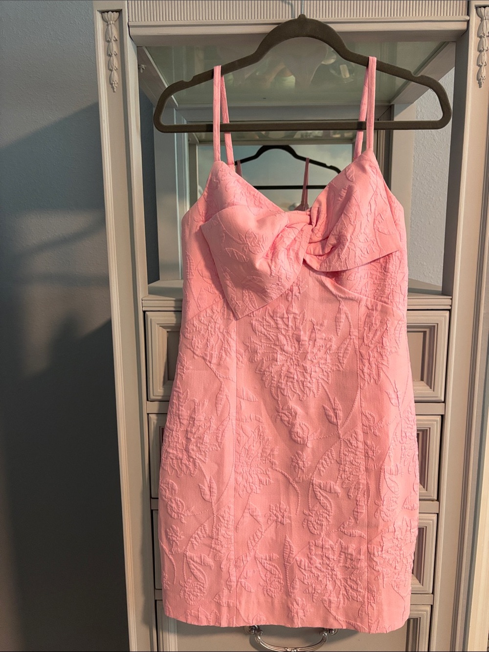 Lilly Pulitzer Pink Textured Spaghetti-Strap Mini Dress